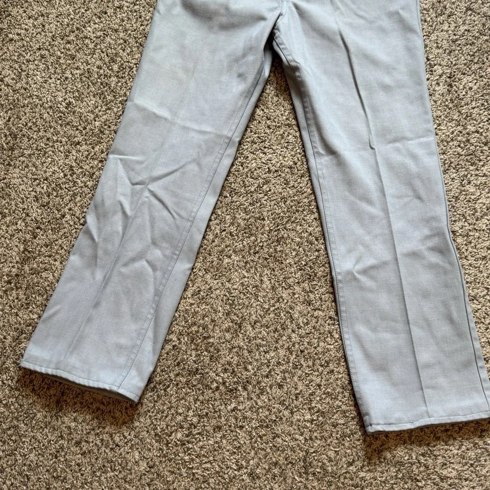 Vintage 70s Levis Sta-Prest 520 Pants 30x28 Slate Blue Black Tab Talon Zip Big E